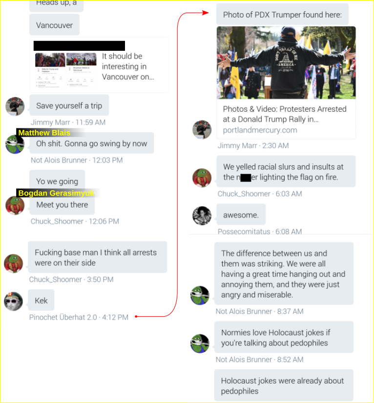 Racist internal chats featuring Bogdan Gerasimyuk