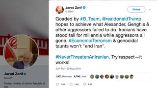 H1 iran javad zarif tweet