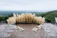 The demand for pampas grass took off after images from this wedding went viral. (Image: Ivy Road Photography)