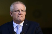 Scott Morrison looking earnest