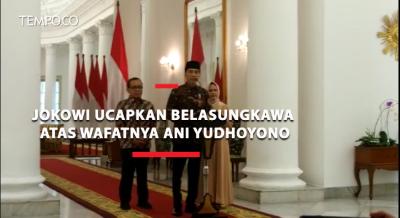 Jokowi Ucapkan Belasungkawa Atas Wafatnya Ani Yudhoyono