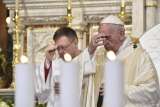 Pope Francis says Mass at Saint Joseph Cathedral in Bucharest, May 31, 2019. Credit: Vatican Media.