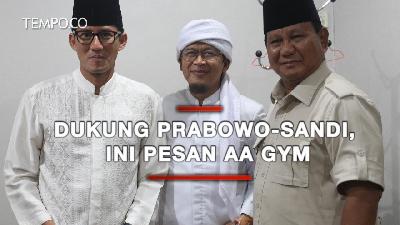 Dukung Prabowo-Sandi, Ini Pesan Aa Gym 