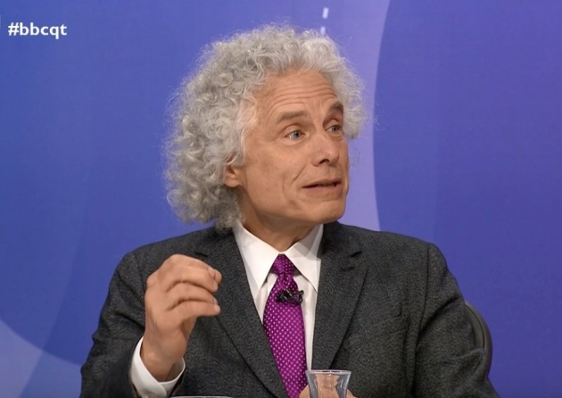 Psychologist Steven Pinker on BBC Question Time.  Photograph: BBC.