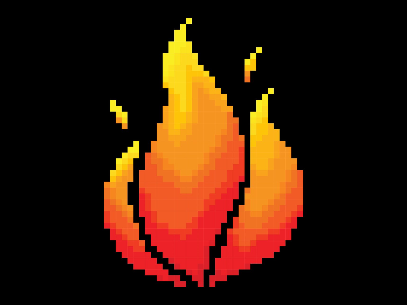 Flame pixel concept.