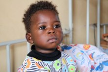 Uganda baby at hospital