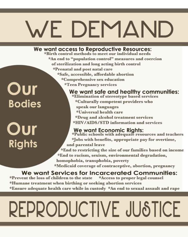 We Demand Reproductive Justice