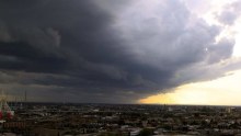 Storm clouds brewing west of Melbourne