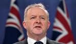 Australian Opposition Leader Anthony Albanese speaks to the media in Sydney, Sunday, June 2, 2019. New Labor leader Anthony Albanese announced his frontbench team on Sunday before heading out on a &quot;listening tour&quot; to examine where the party went wrong after its disappointing election result. (AAP Image/Joel Carrett) NO ARCHIVING