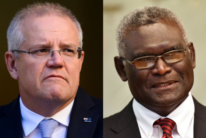 Scott Morrison and Manasseh Sogavare