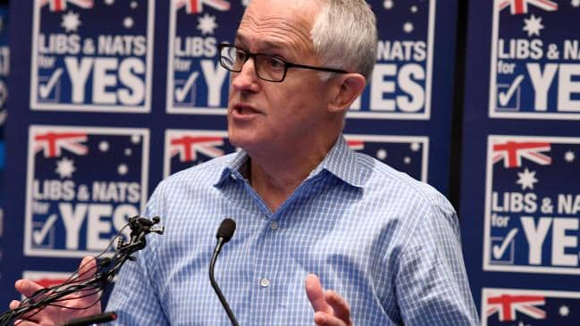 Malcolm Turnbull campaigned for same-sex marriage but critics have said the vote should never have gone ahead. Picture: AAP Image/Paul Miller.