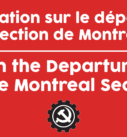 Déclaration sur le départ de la section de Montréal (Statement On the Departure of the Montreal Section)