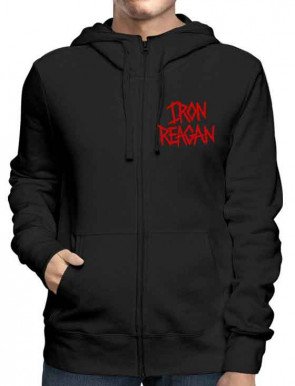 Red Logo Zip Hoodie