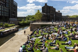 Granary Square was once a canal basin, where barges would unload goods. It's still a hive of activity, with a year-round ...