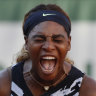 Serena Williams vents her frustration during her third-round French Open loss.