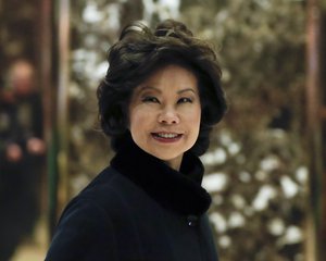 Former Labor Secretary Elaine Chao arrives at Trump Tower, Monday, Nov. 21, 2016 in New York, to meet with President-elect Donald Trump. (AP Photo/Carolyn Kaster)