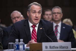 U.S. Immigration and Customs Enforcement Executive Associate Director of Enforcement And Removal Operations Matthew Albence, testifies before the Senate Judiciary Committee on Capitol Hill in Washington, Tuesday, July 31, 2018.