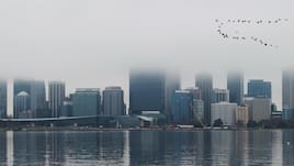 Perth City was blanketed by thick fog this morning. Pic: Michael Wilson, WA News, 3rd July 2013