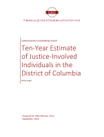 Ten-Year Estimate of Justice-Involved Individuals in the District of Columbia