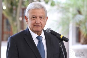 Ecuador president Lenin Moreno meets with the Mexican leader Andres Manuel Lopez Obrador