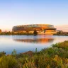 Optus Stadium's ground is under fire for being too hard.