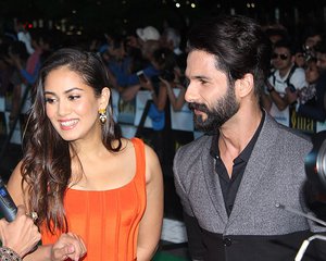 Shahid Kapoor and Mira Rajput at IIFA 2017 (cropped)