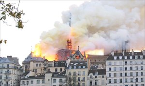 Fire of Notre Dame de Paris, France