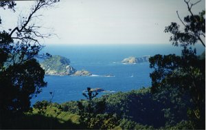 Meyer Islands (Center Left), Dayrell Island (Center Right), Egeria Rock (foreground), Chanter Island (in the trees on the right)