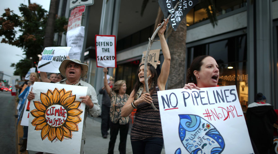 Dakota Access pipeline protesters occupy Hillary Clinton campaign HQ