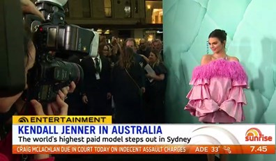 WATCH: Kendall Jenner steps out in glamorous outfit for Sydney event