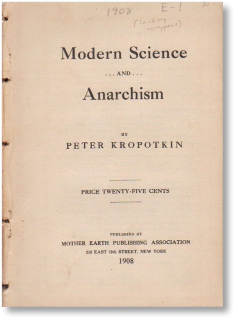 modern science and anarchism mother earth