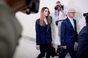 Former White House communications director Hope Hicks arrives for closed-door interview with the House Judiciary Committee on Capitol Hill in Washington, Wednesday, June 19, 2019.