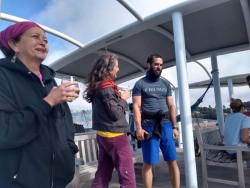 I spent a week aboard the R/V Falkor, science vessel of the Schmidt Ocean institute, painting a mural in the aft passageway on rolling seas. The subject: the Ghostfish, deepest fish ever recorded, found at the bottom of the Mariana trench when it...