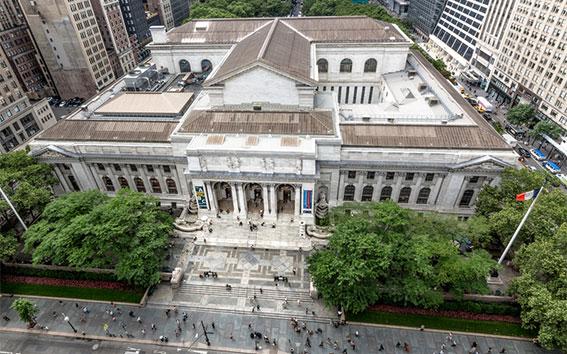 Aerial photo of the Stephen A. Schwarzman Building