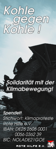 Kohle statt Kohle! Solidarität mit der Klimabewegung