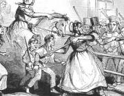 Contemporary illustration of the Rebecca rioters