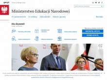 Ministerstwo Edukacji Narodowej - WordPress obsługuję oficjalną witrynę MEN RP w języku polskim i angielskim.