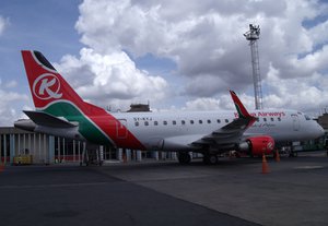 Embraer 170 of Kenya Airways at Jomo Kenyatta International Airport,13 January 2009