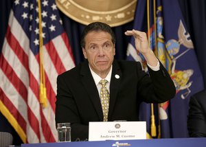 New York Governor Andrew Cuomo speaks during a news conference in New York, Tuesday, June 5, 2018.