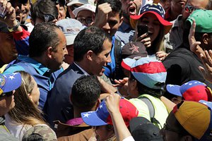 March of protest against Maduro on February 2, 2019 in Caracas convened by Juan Guaido