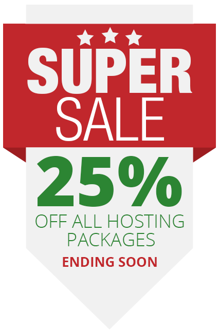 25 Percent Off All Hosting Packages