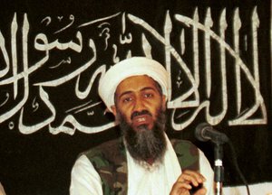 In this 1998 file photo made available on March 19, 2004, Osama bin Laden is seen at a news conference in Khost, Afghanistan