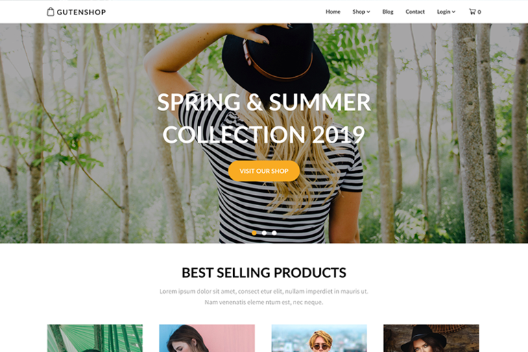 Gutenshop Premium WordPress eCommerce Theme