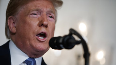 President Donald Trump speaks about the mass shootings in El Paso, Texas and Dayton, Ohio.