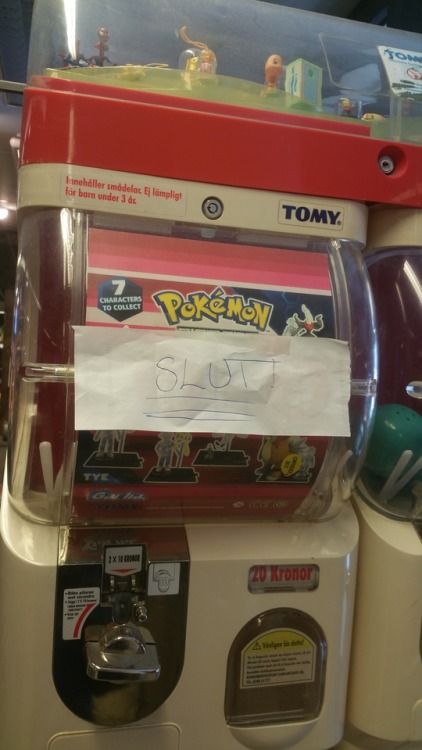 sudorm-rfslash:
“ nemesismess:
“My mom was in Sweden and took this
Note: Slut means “the end” so this is saying there are no more left
But I still feel this on a spiritual level
”
Reblog if you too are always a slut for Pokemon
”