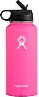 Hydro Flask Water Bottle - Stainless Steel & Vacuum Insulated - Wide Mouth with Straw Lid - Multiple Sizes & Colors