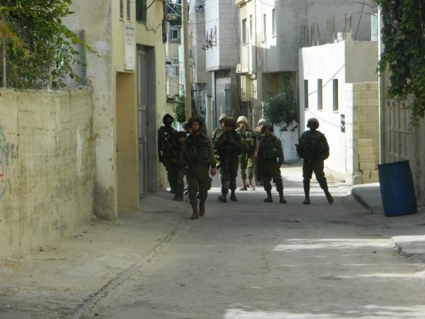 A group of Israeli soldier in the camp. 