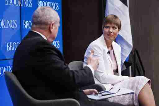 The president of Estonia speaks at Brookings.