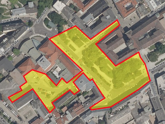 Sperrzone rund um die Redoutentsäle