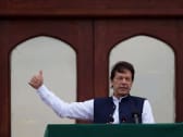 Pakistan's Prime Minister Imran Khan at a countrywide 'Kashmir Hour' demonstration to express solidarity with the people of Kashmir, at the Prime Minister's House, Islamabad, Pakistan, August 30, 2019